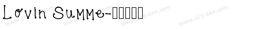Lovin Summe字体转换